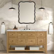 James Martin Vanities Breckenridge Light Natural Oak 60" Single Vanity with Carrara Marble Top
