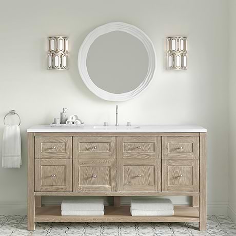 James Martin Vanities Breckenridge Whitewashed Oak 60