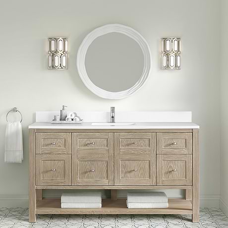 James Martin Vanities Breckenridge Whitewashed Oak 60