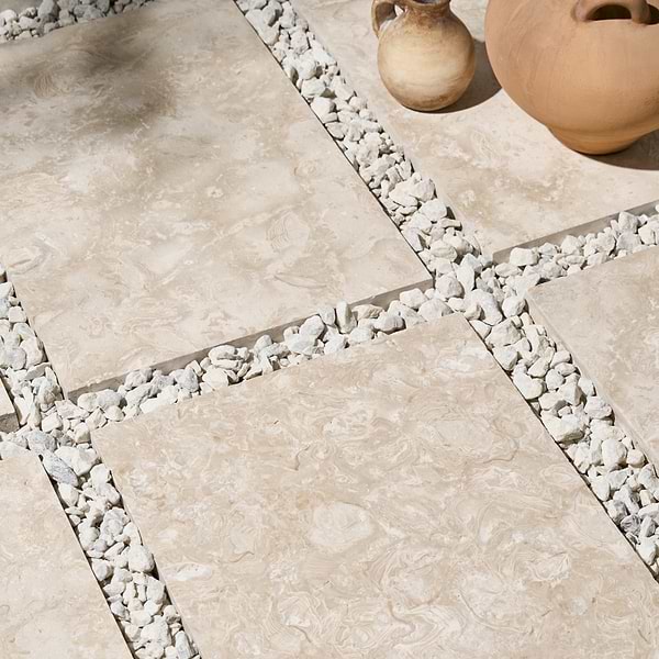 Ocean Reef Beige 16x24 Brushed Limestone 3CM Outdoor Paver