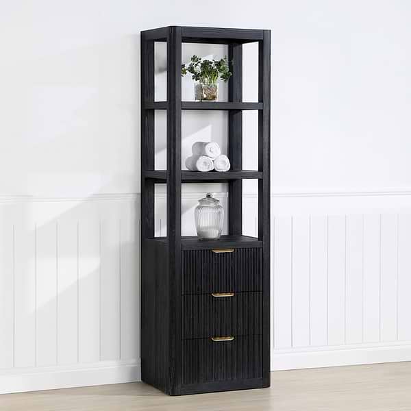 Solara Black Oak  22" Linen Cabinet