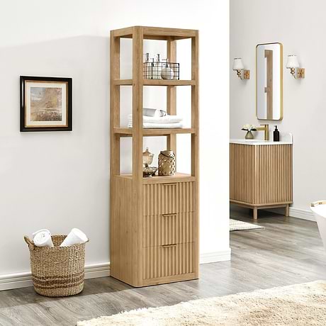 Solara Blonde Oak  22" Linen Cabinet
