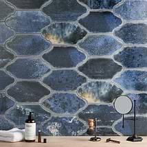 Adorno Arabesque Blue 6x10 Matte Porcelain Tile