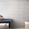  ArtBlock Fluted Grigio 4x16 Glossy Porcelain Tile by Stacy Garcia; in Gray Porcelain; for Backsplash, Kitchen Wall, Outdoor Wall, Pool Tile, Shower Wall, Wall Tile; in Style Ideas Art Deco, Beach, Classic, Contemporary, Cottage, Craftsman, Farmhouse, Industrial, Mid Century, Modern, Traditional, Transitional; released 2025; new, trends