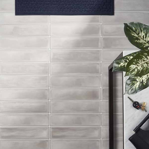 Stacy Garcia ArtBlock Grigio Gray 4x16 Matte Porcelain Tile