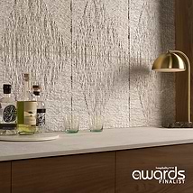 Bansu Carved Cream Botticino Classico 16x16 Textured Honed Marble Tile