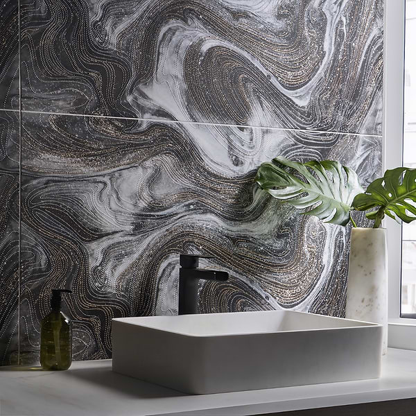 Australis By Paula Purroy White Deco 24x48 Artisan Decor Polished Porcelain Tile