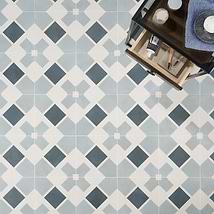 Lapaz White Cross 9x9 Matte Porcelain Tile