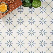 Lapaz White Flower 9x9 Matte Porcelain Tile