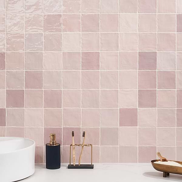 Portmore Pink 4x4 Glossy Ceramic Tile
