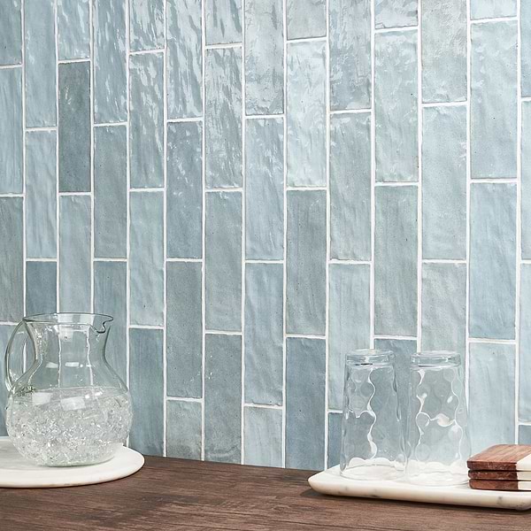 Portmore Sky Blue 3x8 Glossy Ceramic Subway Tile
