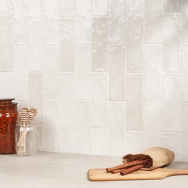 Portmore White 3x8 Glossy Ceramic Subway Tile