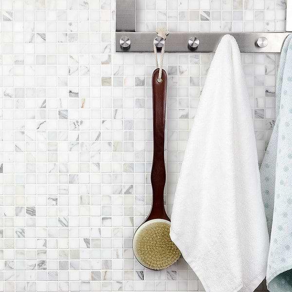Calacatta 3/4x3/4 Squares Polished Marble Tile 
