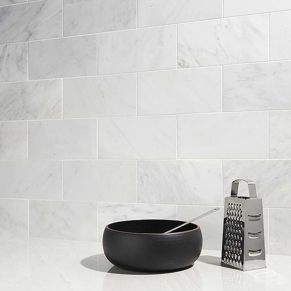 Asian Statuary White 6x12 Polished Marble Subway Tile