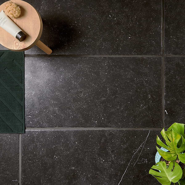 Catalina Charcoal Gray 18x36 Chiseled Edge Belgian Bluestone Marble Tile