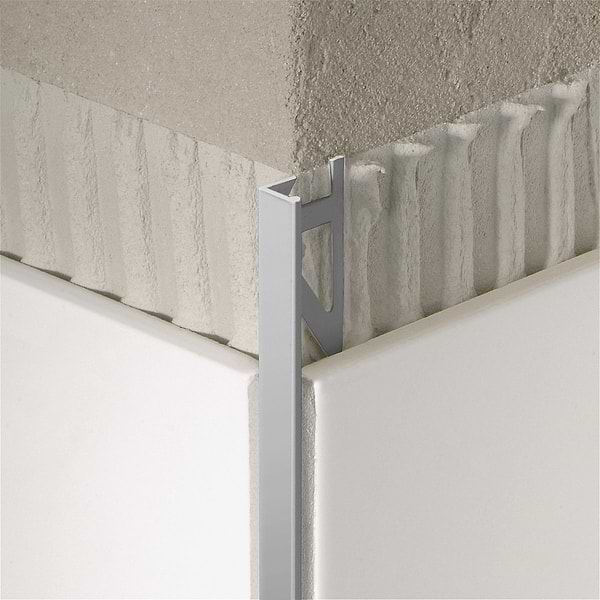 Essential Trims by Blanke Anodized Satin Silver 3/8" Edge Protector Trim