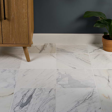 Avanti Calacatta Gold 12x12 Tumbled Marble Tile
