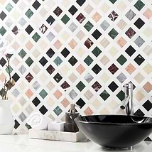 Nola Multicolor 2x2 Polished Marble Mosaic Tile