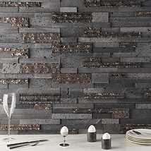 StackStone 3D Steel Gray Marble Ledger Panel Mosaic Wall Tile