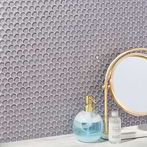 Loft Wisteria 3/4" Penny Round Glass Tile