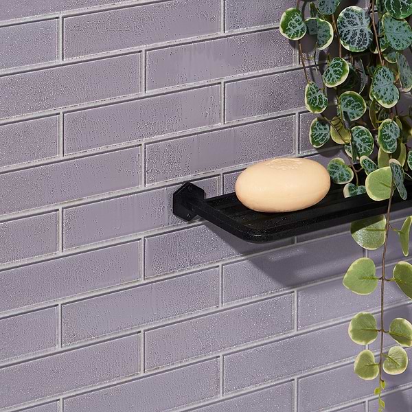 Loft Wisteria 2x8 Polished Glass Subway Tile for Wall