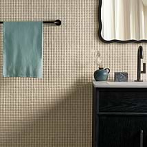 Venini Beige 1/2" Mini Square Frosted Glass Mosaic Tile