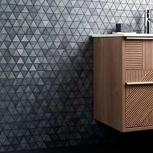 Bushwick Blue 2" Triangle Glossy Lava Stone Mosaic Tile