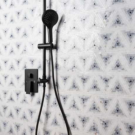 Ako Grigio Gray 5" Triangle Marble Micro Mosaic Tile