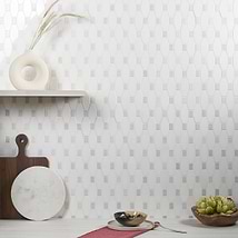 Octave Thassos & Blue Celeste 2x4 Marble Polished Mosaic Tile