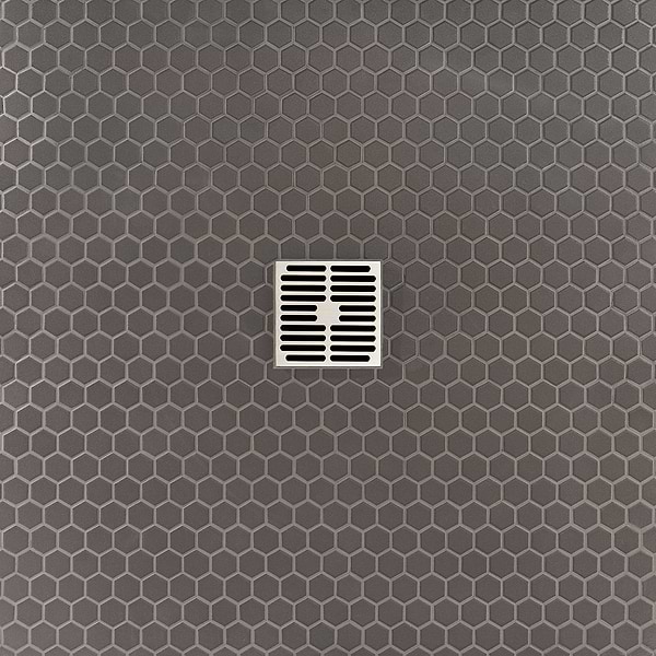 Level Black 1" Hexagon Matte Porcelain Tile