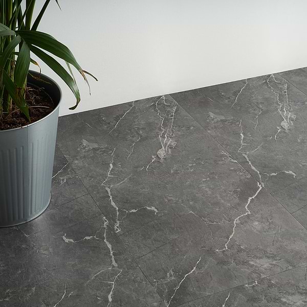 Katone Chauny Marble Dark Gray 18x36 Glue Down Luxury Vinyl Tile