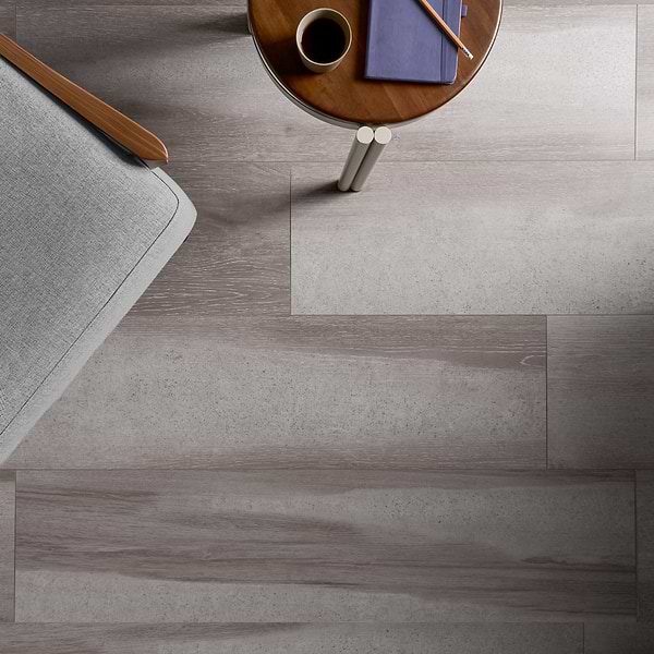 Woodcrete Ash Brown Rigid Core Click 12x48 Luxury Vinyl Tile