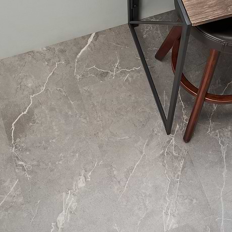 Optoro Chauny Marble Dark Beige 28mil Wear Layer Rigid Core Click 12x24 Luxury Vinyl Tile