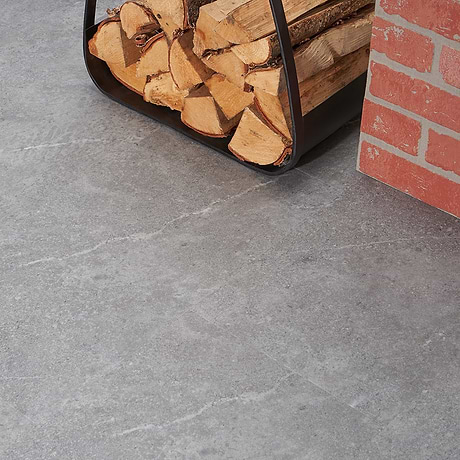 Optoro Juneau Sandstone Medium Gray 28mil Wear Layer Rigid Core Click 12x24 Luxury Vinyl Tile