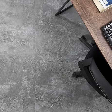 ReNew Metalcrete Pewter 12mil Wear Layer Glue Down 12x24 Luxury Vinyl Tile
