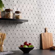 Imperial Pavo Gray Blend Polished Marble Mosaic Tile