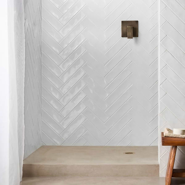 Lancaster Bianco White 3x12 Polished Ceramic Subway Wall Tile