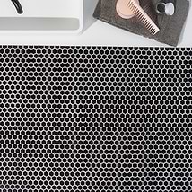 Eden Black 1" Hexagon Polished Porcelain Mosaic