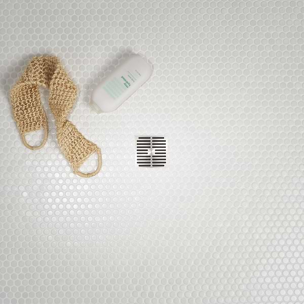 Eden White 1" Penny Round Matte Porcelain Mosaic