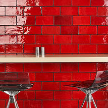 Emery Selenium Red 4x8 Handmade Crackled Glossy Terracotta Subway Tile