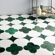 Layla Verde Polished Marble Mosaic Tile