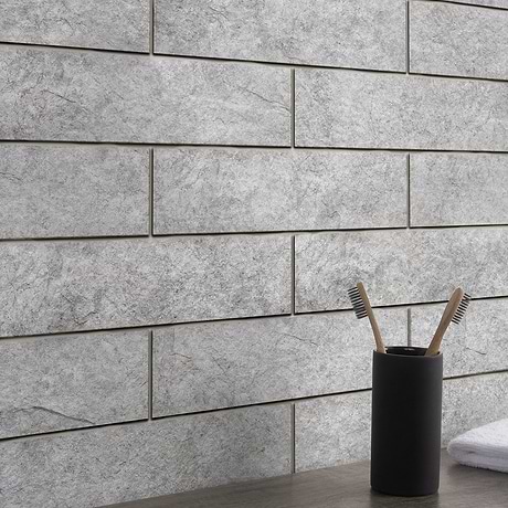 Tundra Gray Splitface 3x12 Textured Limestone Tile