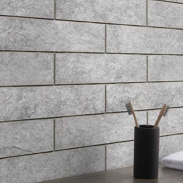 Tundra Gray Splitface 3x12 Textured Limestone Tile