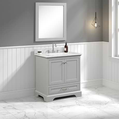 Glendale 30'' Gray Vanity And Marble Counter
