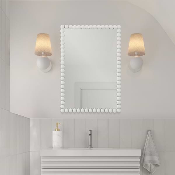 Shari White 21x30" Rectangle Mirror