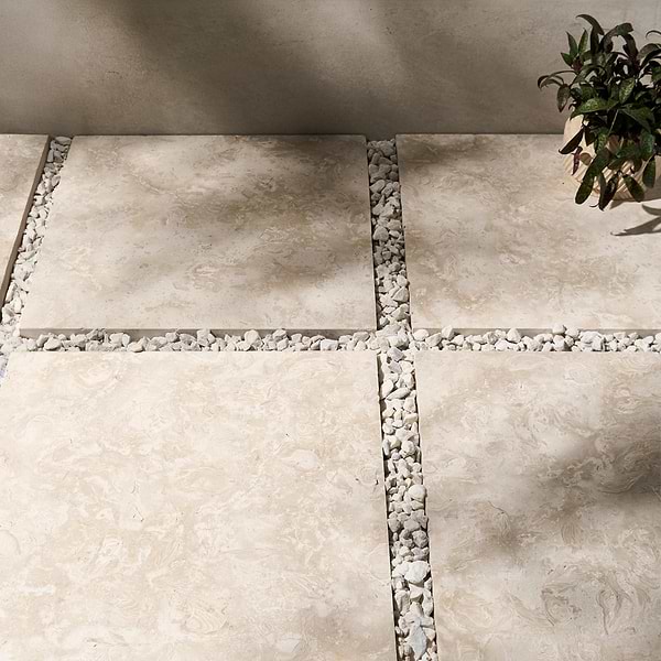 Ocean Reef Beige 24x24 Brushed Limestone 3CM Outdoor Paver