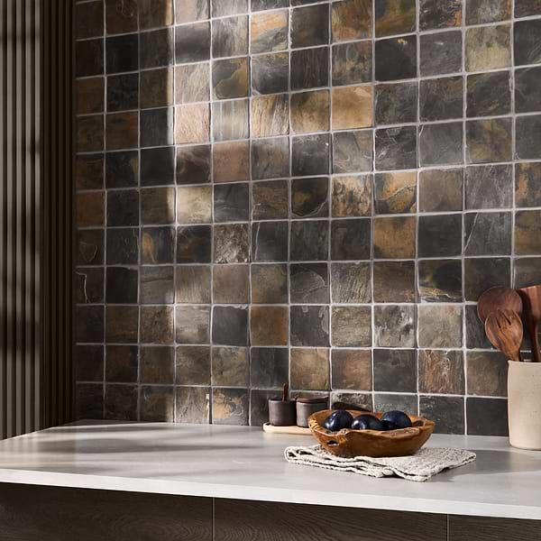 California Gold 4x4 Tumbled Slate Tile