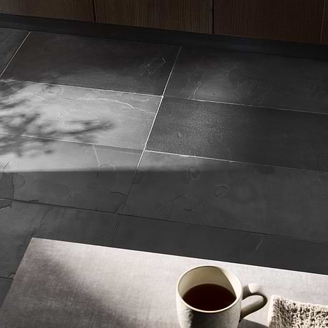 India Black 12x24 Natural Cleft Slate Tile