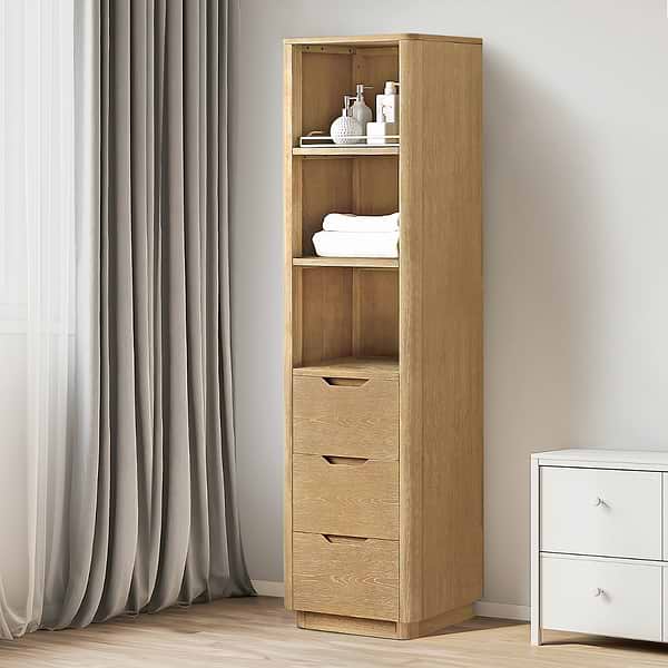 Salma Blonde Oak 20" Linen Cabinet