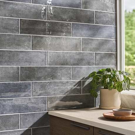 Aquarella Light Gray 4x16 Glossy Ceramic Tile
